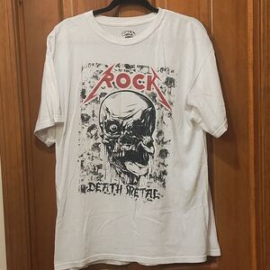 Call your mother Black Skull men's large rock death metal grung punk y2k